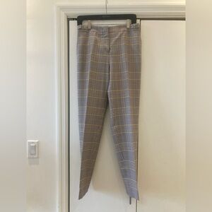 Gabriela Hearst Women's Checkered Pants - Gray and Tan